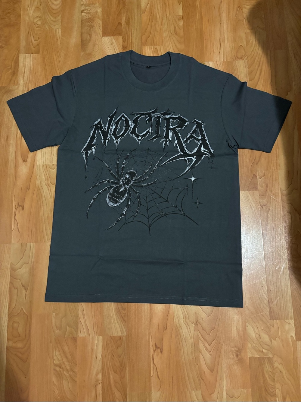 Designer Spider Graphic Tee - Dark Gray